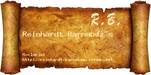 Reinhardt Barnabás névjegykártya